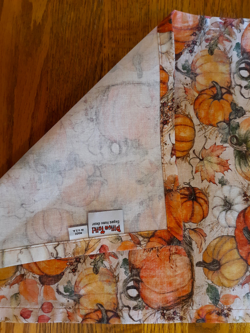 Handmade Fall Pumpkins Table Runner, Fall Decor, Multiple Sizes, 100% Cotton