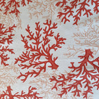 Coastal Table Runner, Red Coral, 100% Cotton