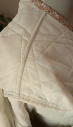 Upcycled Quilt Jacket, Rose Floral Block Pattern
