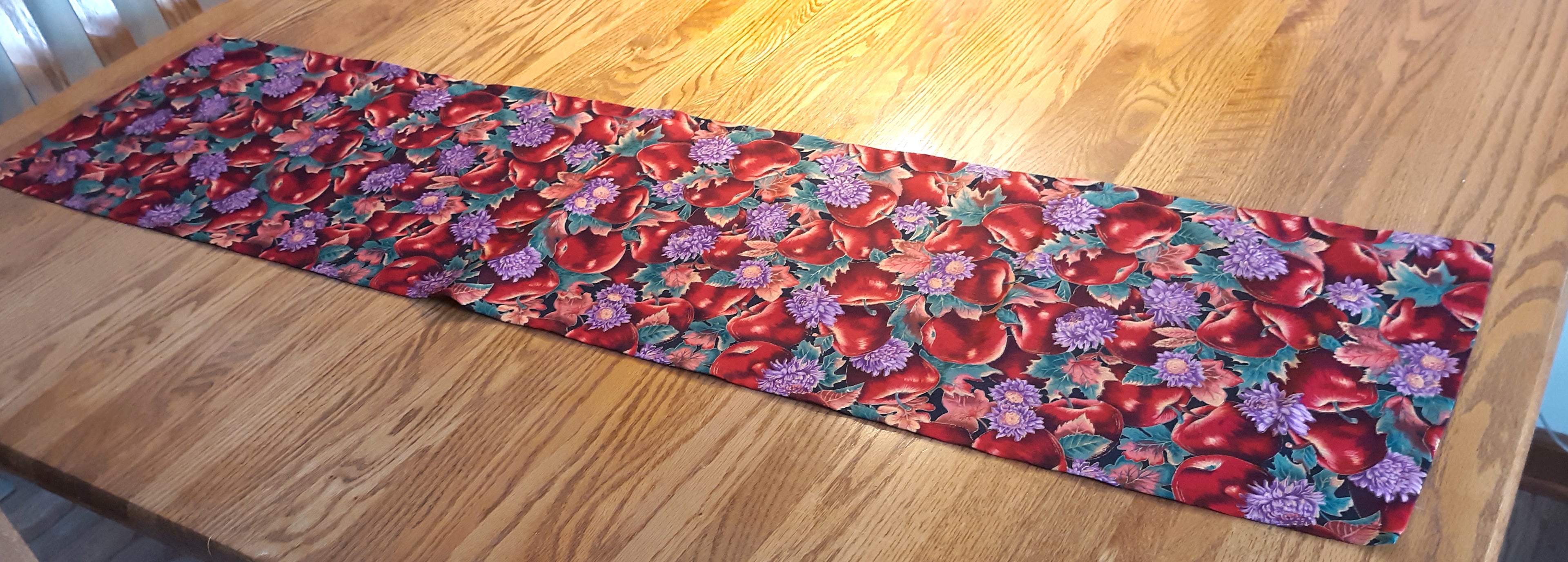 Fruit & Floral Table Runner, 100% Cotton