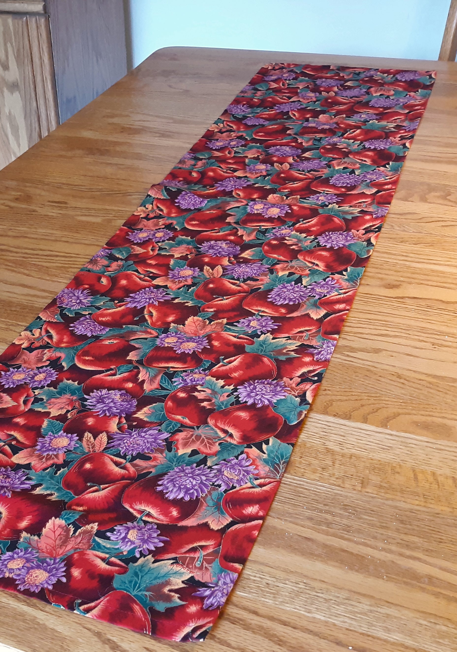 Fruit & Floral Table Runner, 100% Cotton