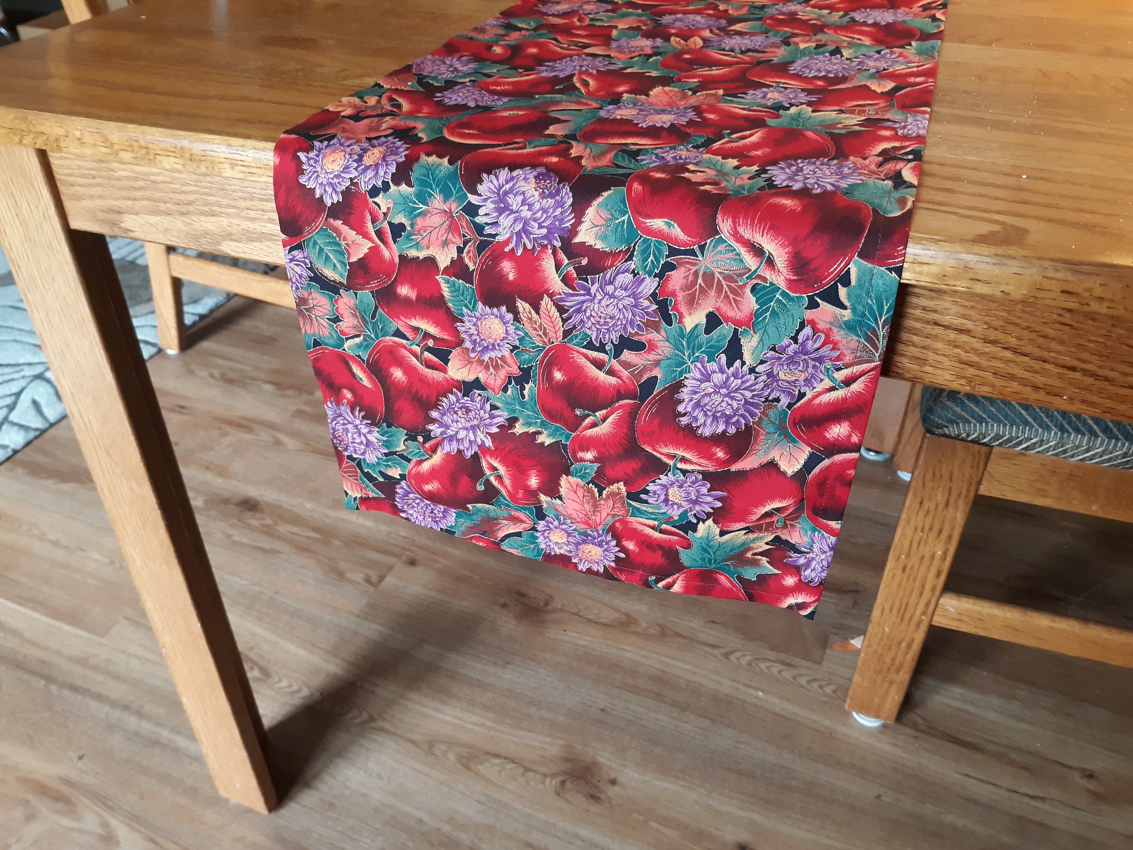 Fruit & Floral Table Runner, 100% Cotton