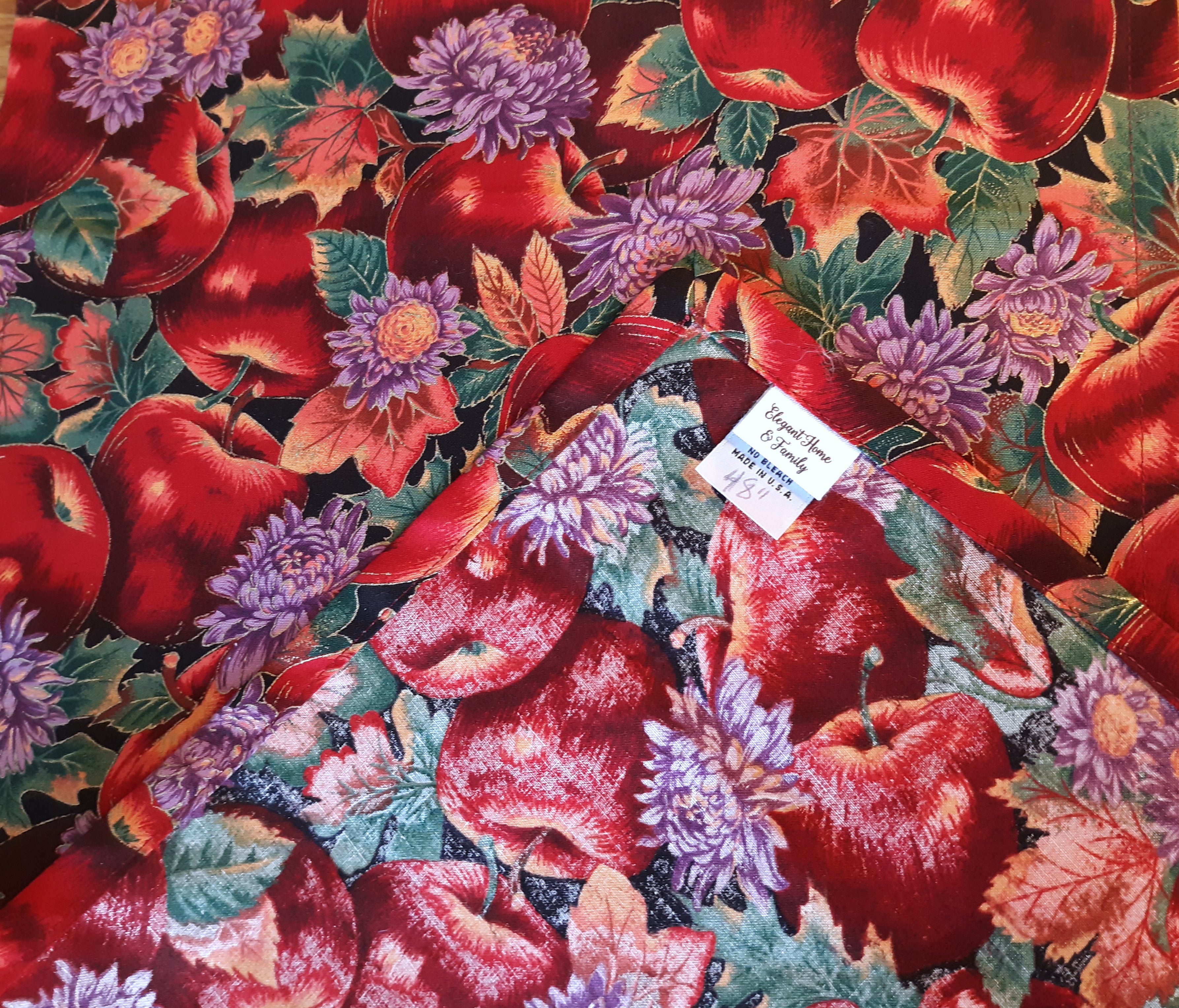 Fruit & Floral Table Runner, 100% Cotton