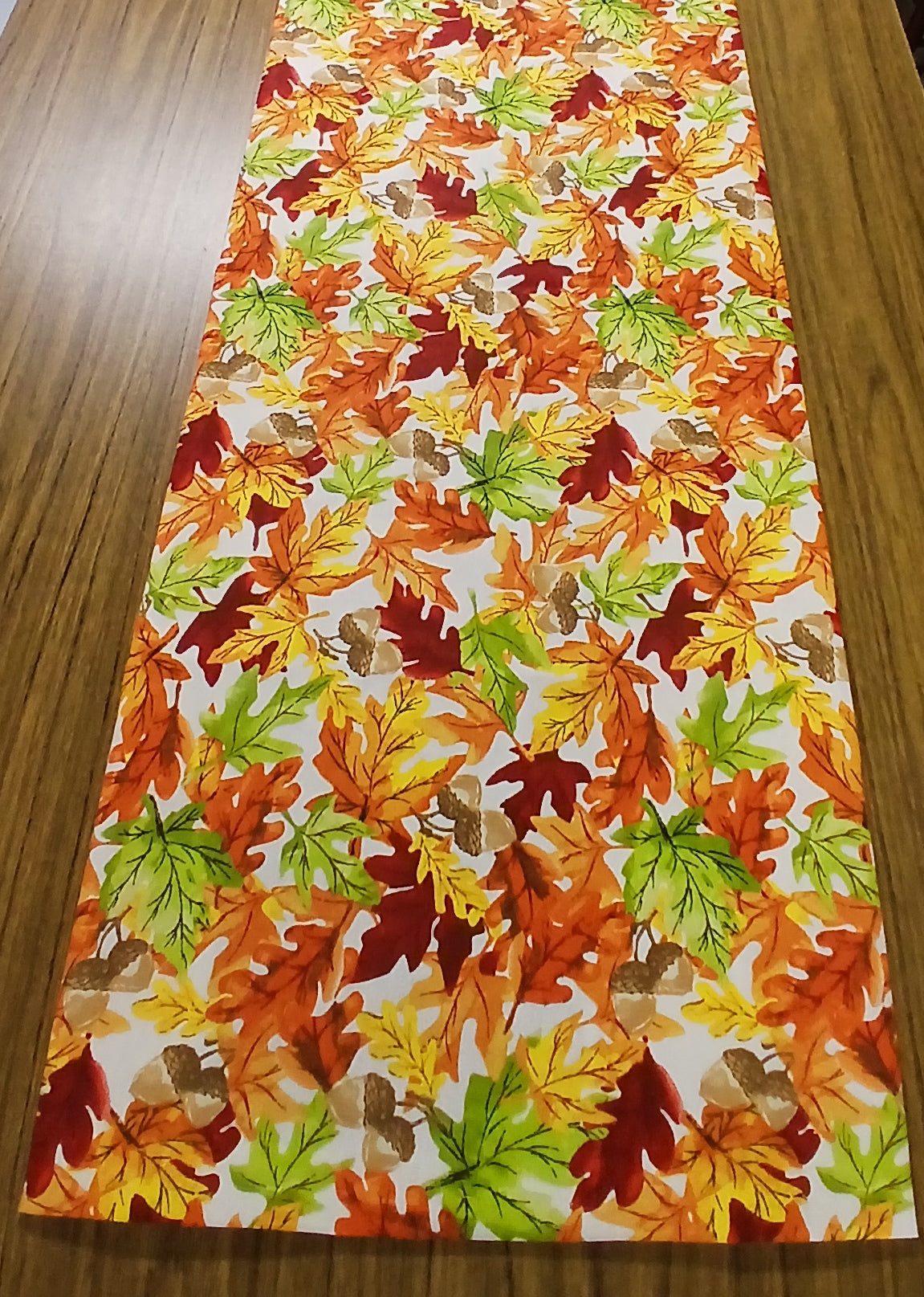 Autumn Leaves Table Runner, Cotton Decorator Fabric