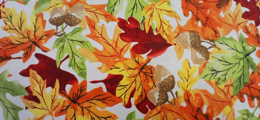 Autumn Leaves Table Runner, Cotton Decorator Fabric