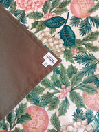 Winter Holiday Table Runner, Pink Green Floral