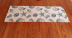 Coastal Table Runner | Turquoise Shell Pattern | 100% Cotton | Handmade in USA