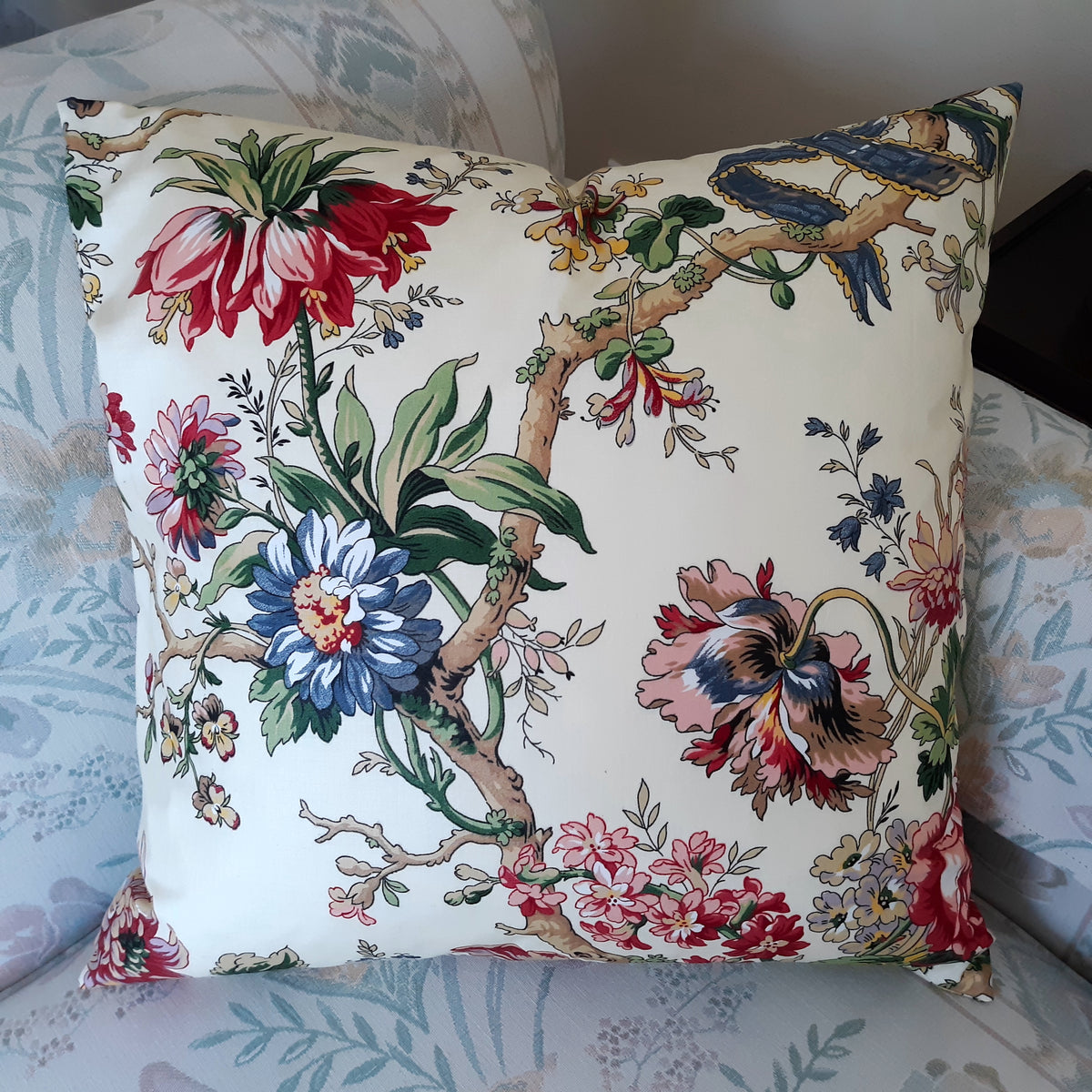 Rare Thibaut Design Throw Pillow Cover, 100% Cotton, 20"x20" Last One