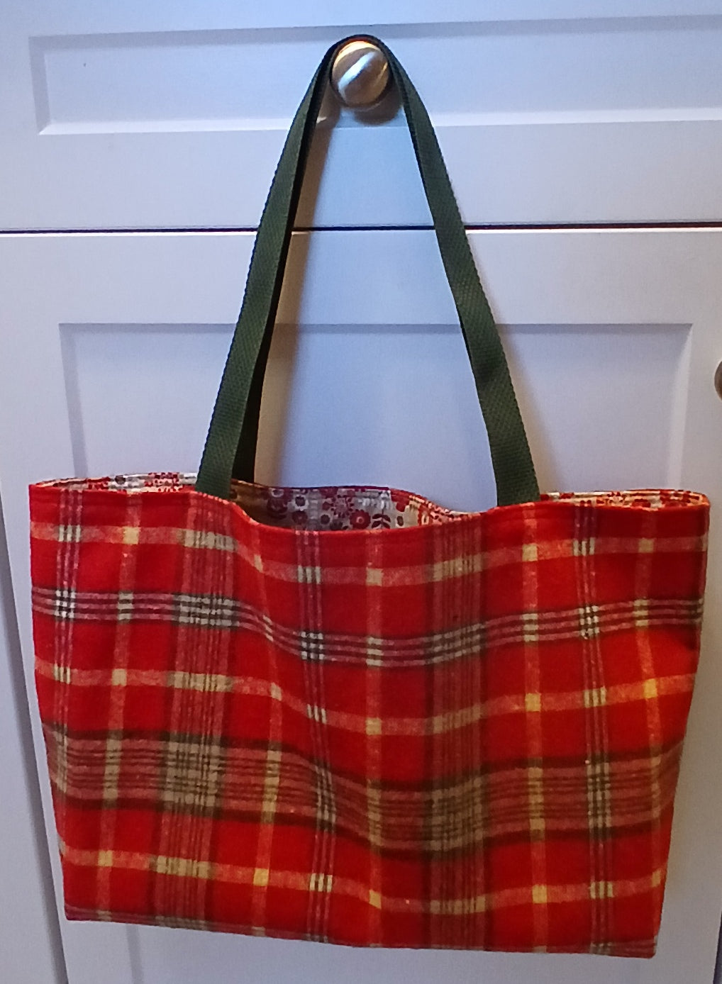 Handmade Wool Tartan Tote Bag, Medium Size