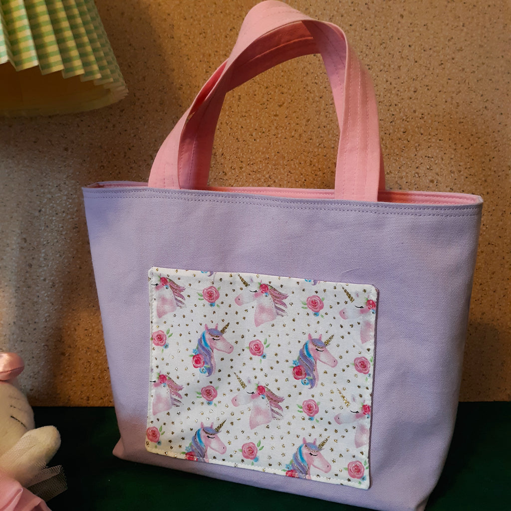 Toddler Tote, Children's Small Tote Bag, Unicorns