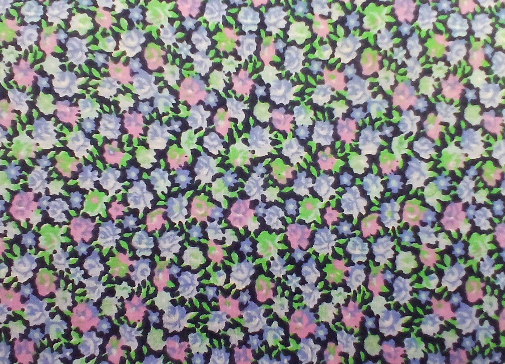 Vintage Boussac of France Cotton (1981), Calico Print