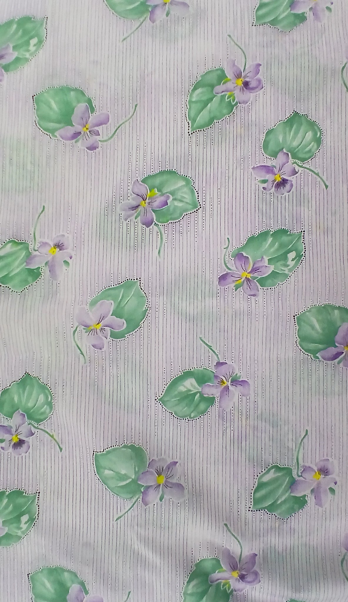 Vintage Voile, Violets on lavender, Nylon