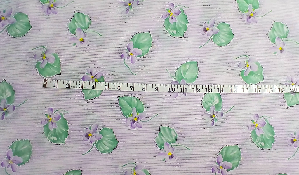 Vintage Voile, Violets on lavender, Nylon