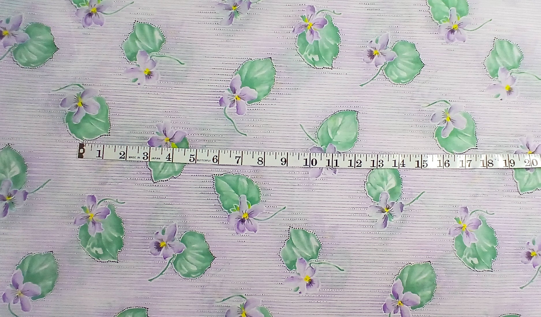 Vintage Voile, Violets on lavender, Nylon