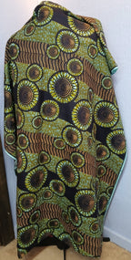 Handmade African Wax Print Caftan, Assorted Prints, Unisex, Sizes S–L