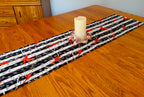 Winter Holidays Table Runner, Red Cardinals White Birches