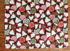 Holiday Table Runner, Fancy Cookies Print 100% Cotton
