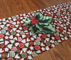 Holiday Table Runner, Fancy Cookies Print 100% Cotton
