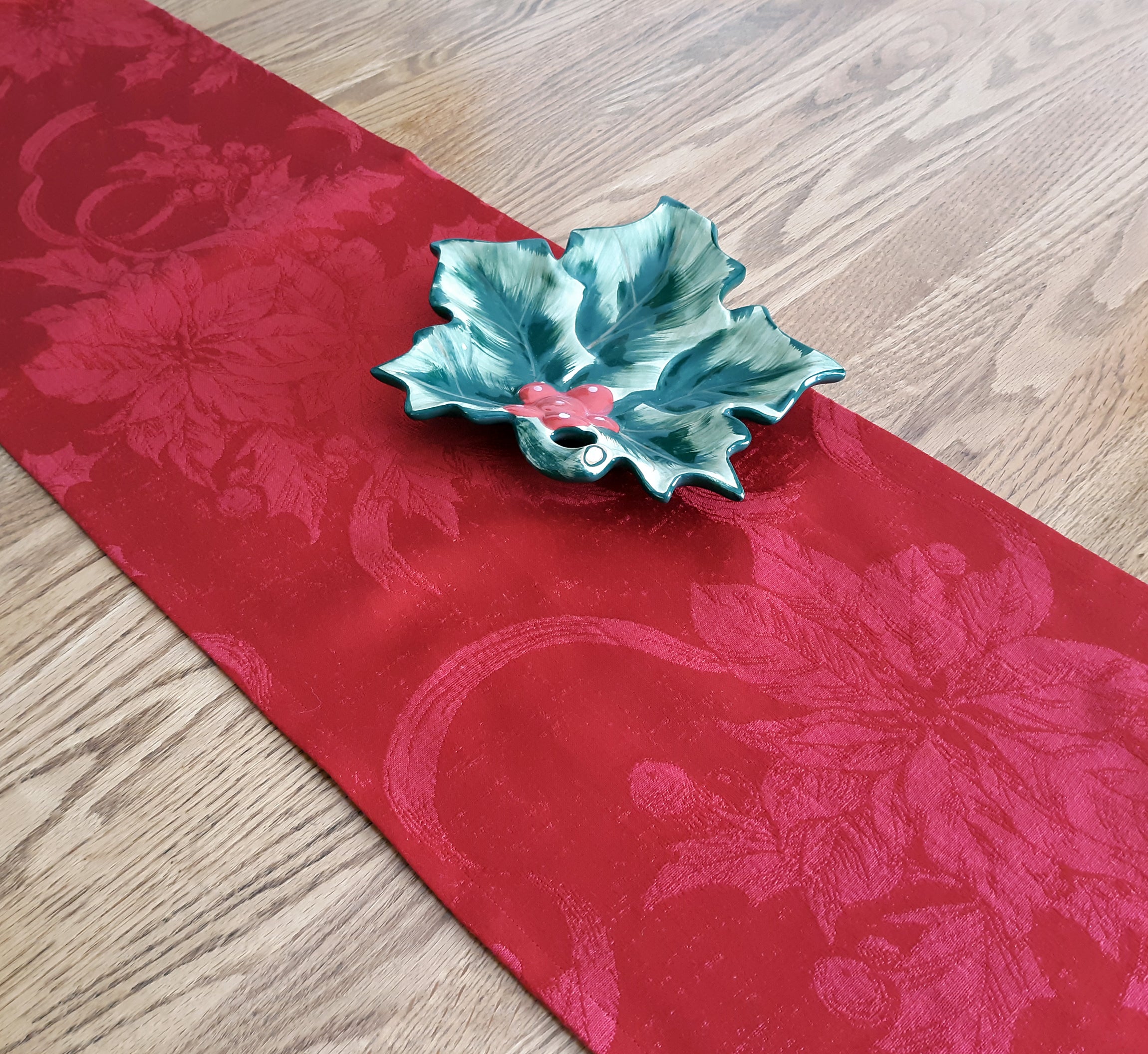 Cotton Damask Table Runner, 100% Cotton
